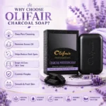 Olifair Charcoal Whitening Soap (100g) - Image 2