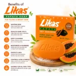 Likas papaya soap for young & Bright Skin(135g) - Image 2