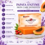 Active White Papaya Enzyme Skin Whitening Soap - Image 2