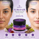 Surefair Organic De Tan Facial Pack For Instant Facial Effect (100g) - Image 3