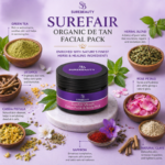 Surefair Organic De Tan Facial Pack For Instant Facial Effect (100g) - Image 5