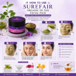 Surefair Organic De Tan Facial Pack For Instant Facial Effect (100g) - Image 6