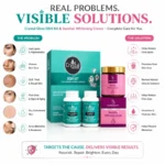 Crystal Glow GSH Kit & Surefair Body Whitening Cream - Complexion Plus Combo - Image 2