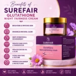 Surefair Glutathione Night Fairness Cream-50g Buy 2 Get 1 - Image 2
