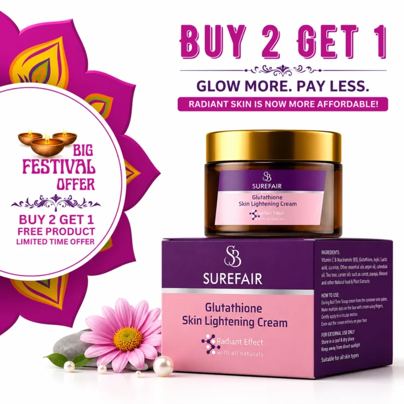 Glutathione Surefair Glutathione Night Fairness Cream-50g Buy 2 Get 1 - Image 1