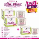 Original Vita Glow Skin Whitening Night Cream with security seal (30g) Buy 2 Get 1 offer - Image 2