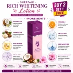 Surefair Rich Whitening Lotion 100g Buy 2 get 1 - Image 4